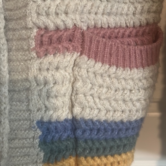 ANTHROPOLOGIE Candy Striped Cardigan Free People Maeve - Picture 3 of 4